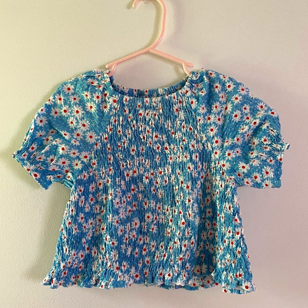 Zara Kids Smocked Top, Size 3-4.